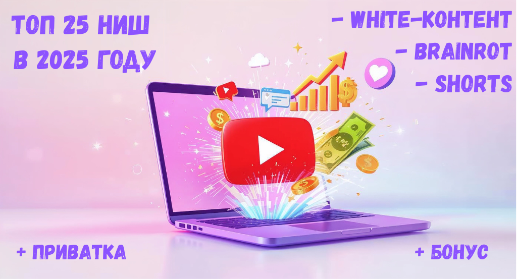 [iTeacher] Топ 25 горячих ниш YouTube в 2025 году! White-контент. Brainrot. Залипательные Shorts